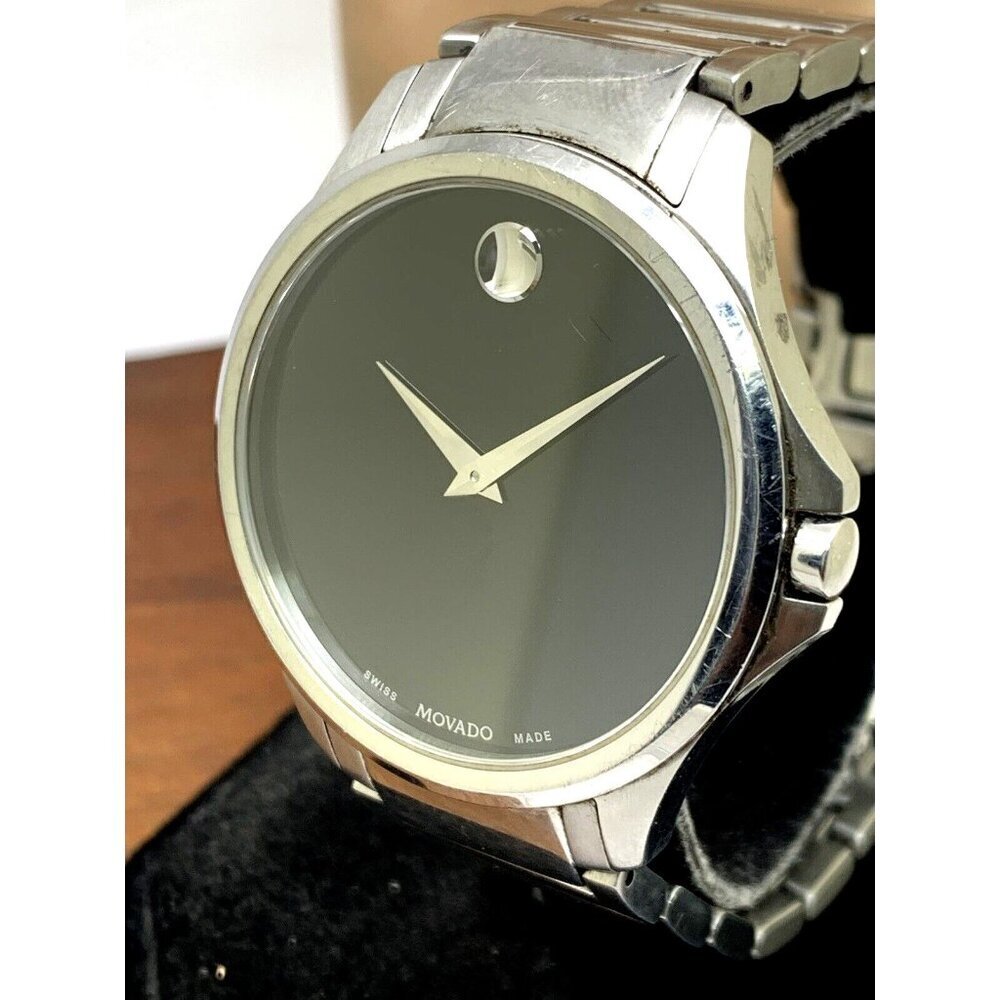 Movado Men's Watch 77.1.14.1581 Black Dial Swiss Quartz Stainless Steel …